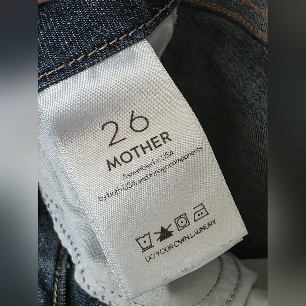 MOTHER The Looker Ankle Fray Skinny Jeans in Girl Crush Wash Size 26 Gently Used - Picture 5 of 7